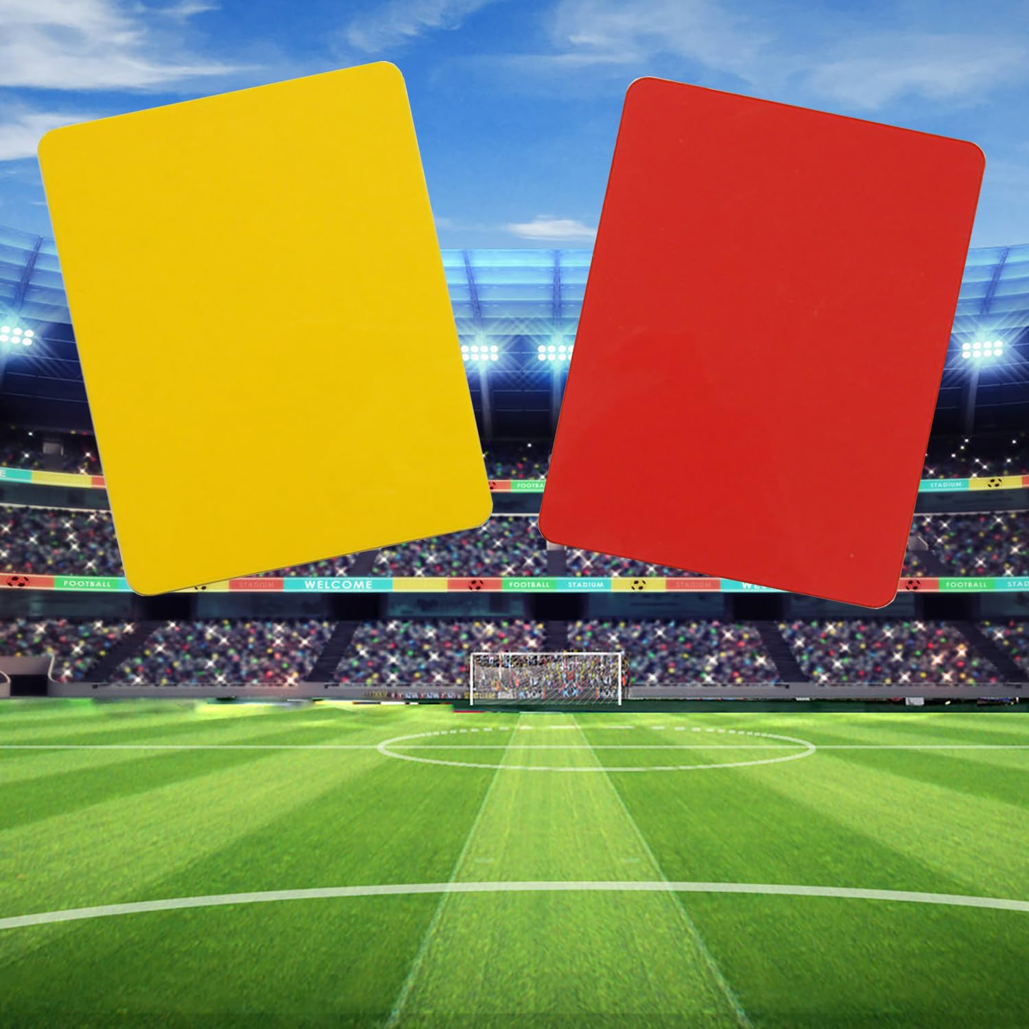 Juego de Tarjetas de Árbitro de Fútbol Amarillas y Rojas