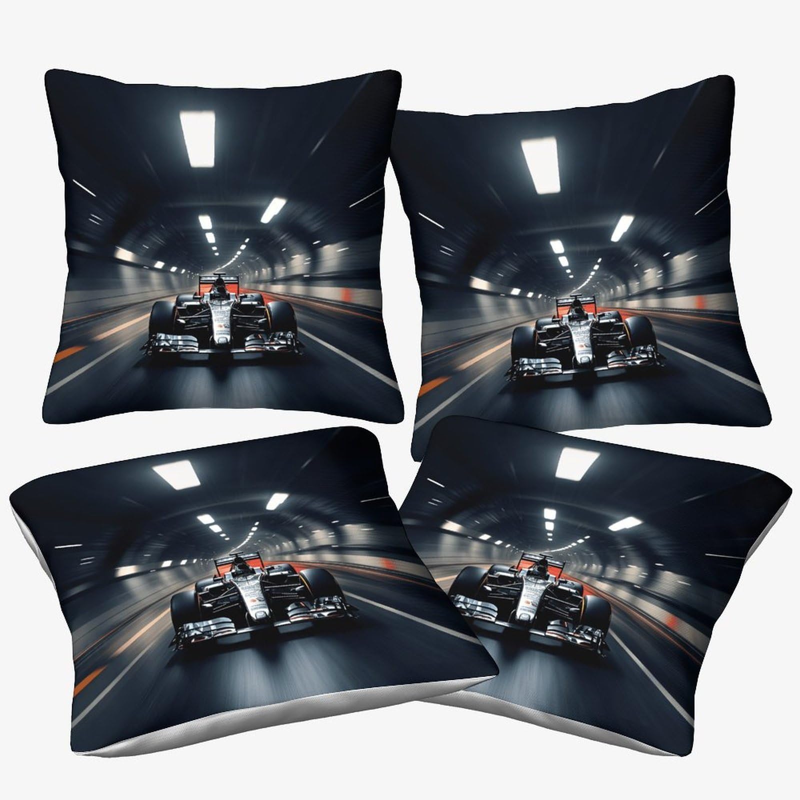 Dafufbw Formulaa Racing-9 Formulaa Racing Cushion Cover 45X45cm, 4Pcs, Racing Car Throw Pillow Case Decor For Home Livingroom Couch Bedroom Sofa Decorate