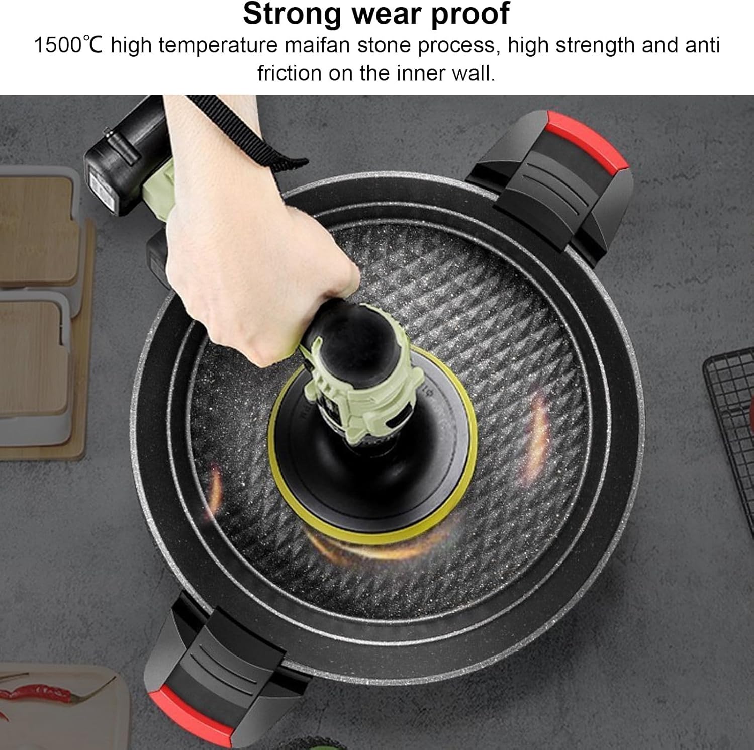 12 Inch Electric Skillet, 1500W Temperature Control Electric Frying Pan Stainless Steel Nonstick Cooker for Frying Sauteing Steaming Boiling Stewing (US Plug 110V)