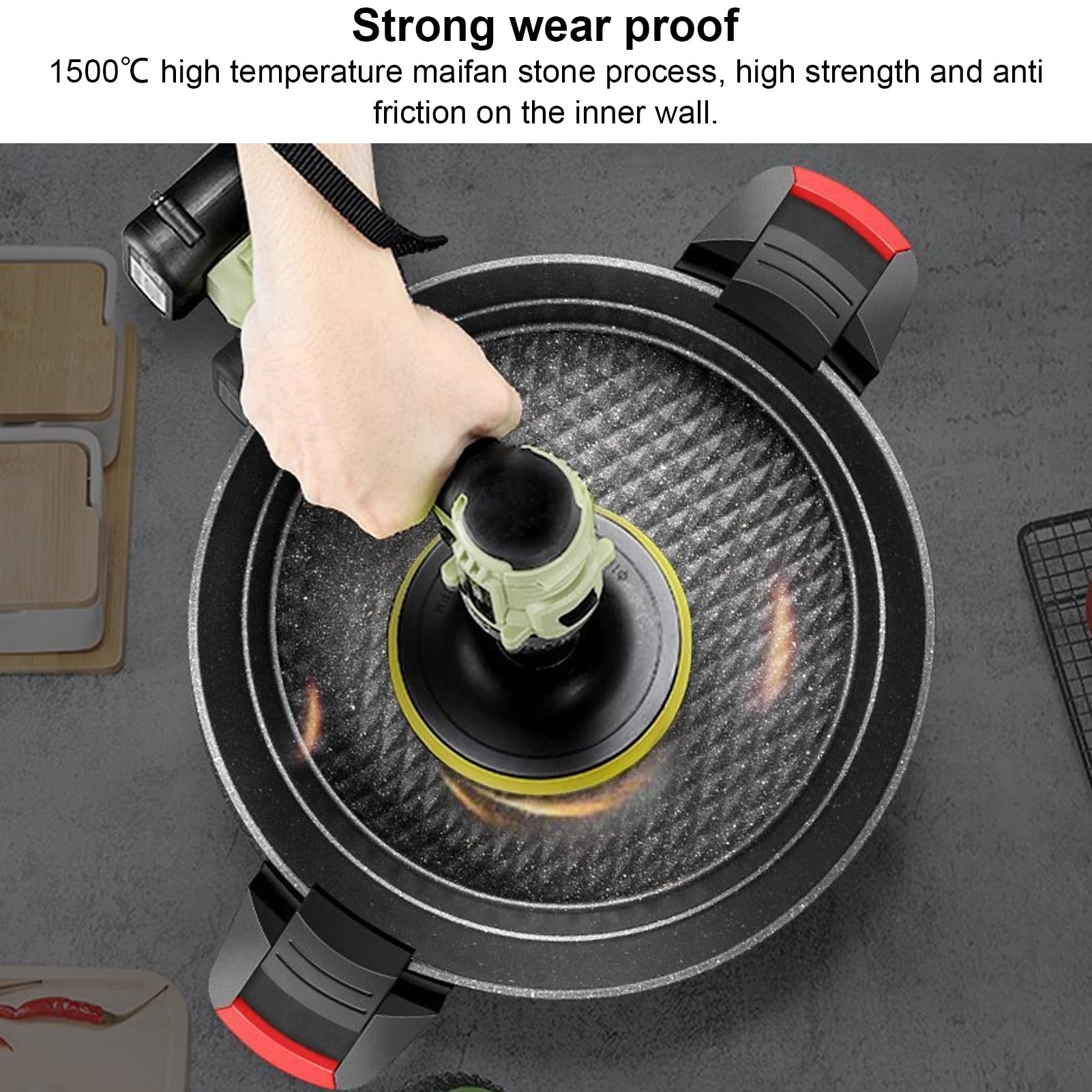 12 Inch Electric Skillet, 1500W Temperature Control Electric Frying Pan Stainless Steel Nonstick Cooker for Frying Sauteing Steaming Boiling Stewing (US Plug 110V)