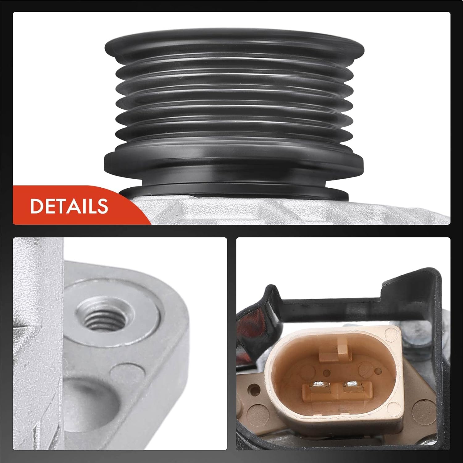 A-Premium Alternator Compatible with Volkswagen Jetta 2002-2005 L4 1.8L 2.0L, Beetle 2002-2005 L4 1.8L, Golf 2002-2006 L4 1.8L 2.0L, 12V 90A CW 6-Groove Pulley, Replace# 038903024E, 06B903018H