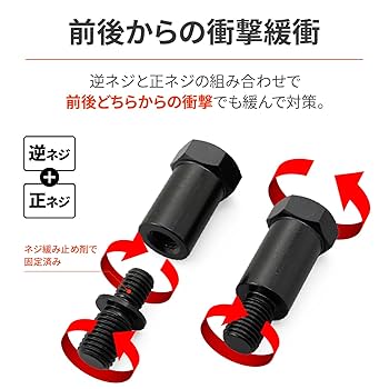 いけページ Amazon | デイトナ(Daytona) バイク ミラー アダプター 衝撃緩衝