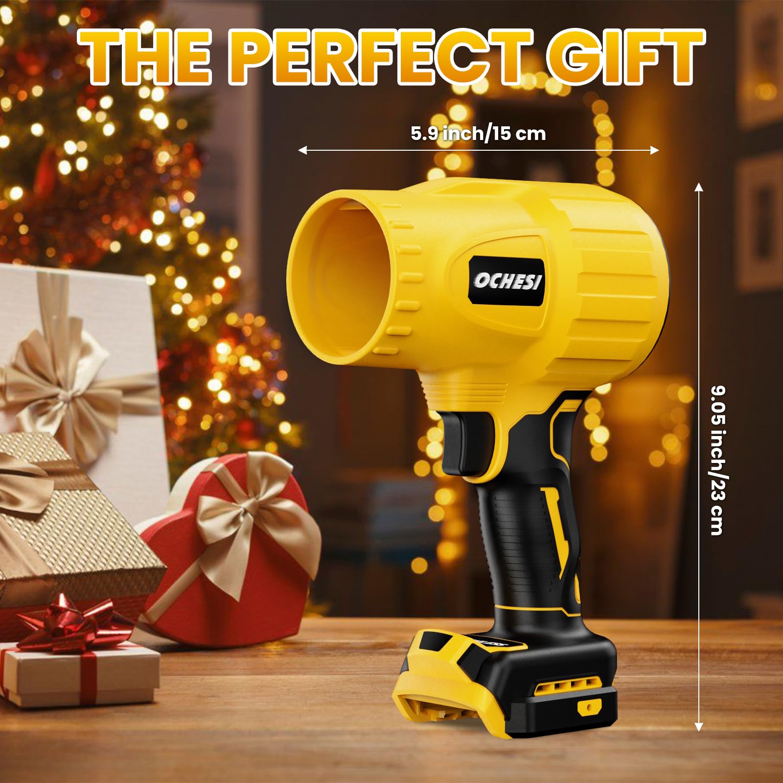 Soffiatore elettrico senza fili per DeWalt 20 V max batteria, motore brushless ad alta velocità, ventilatore a getto portatile per pulizia patio, cura del prato, soffiaggio foglie e polvere (senza