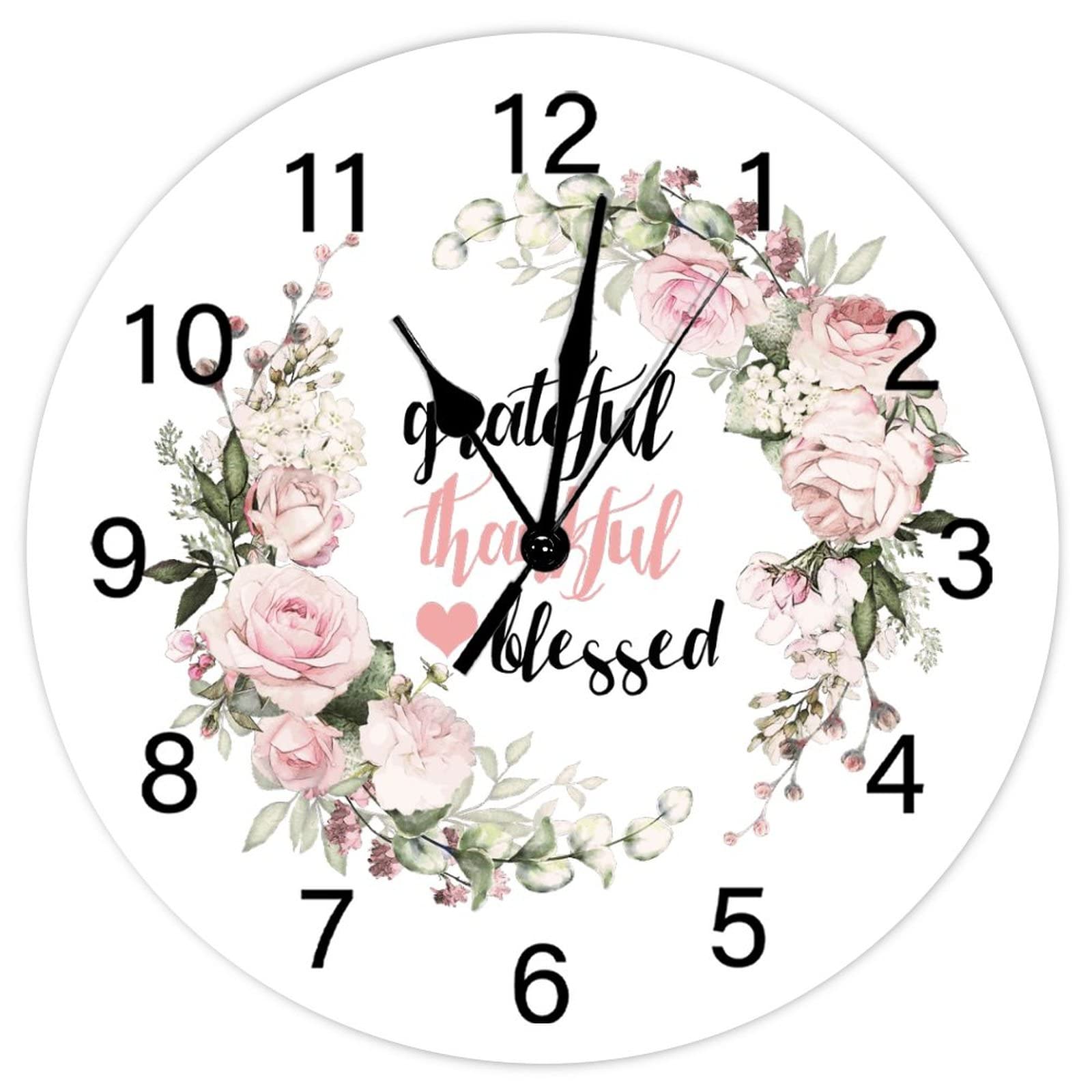 Horloge murale à quartz 38 cm avec citations inspirantes