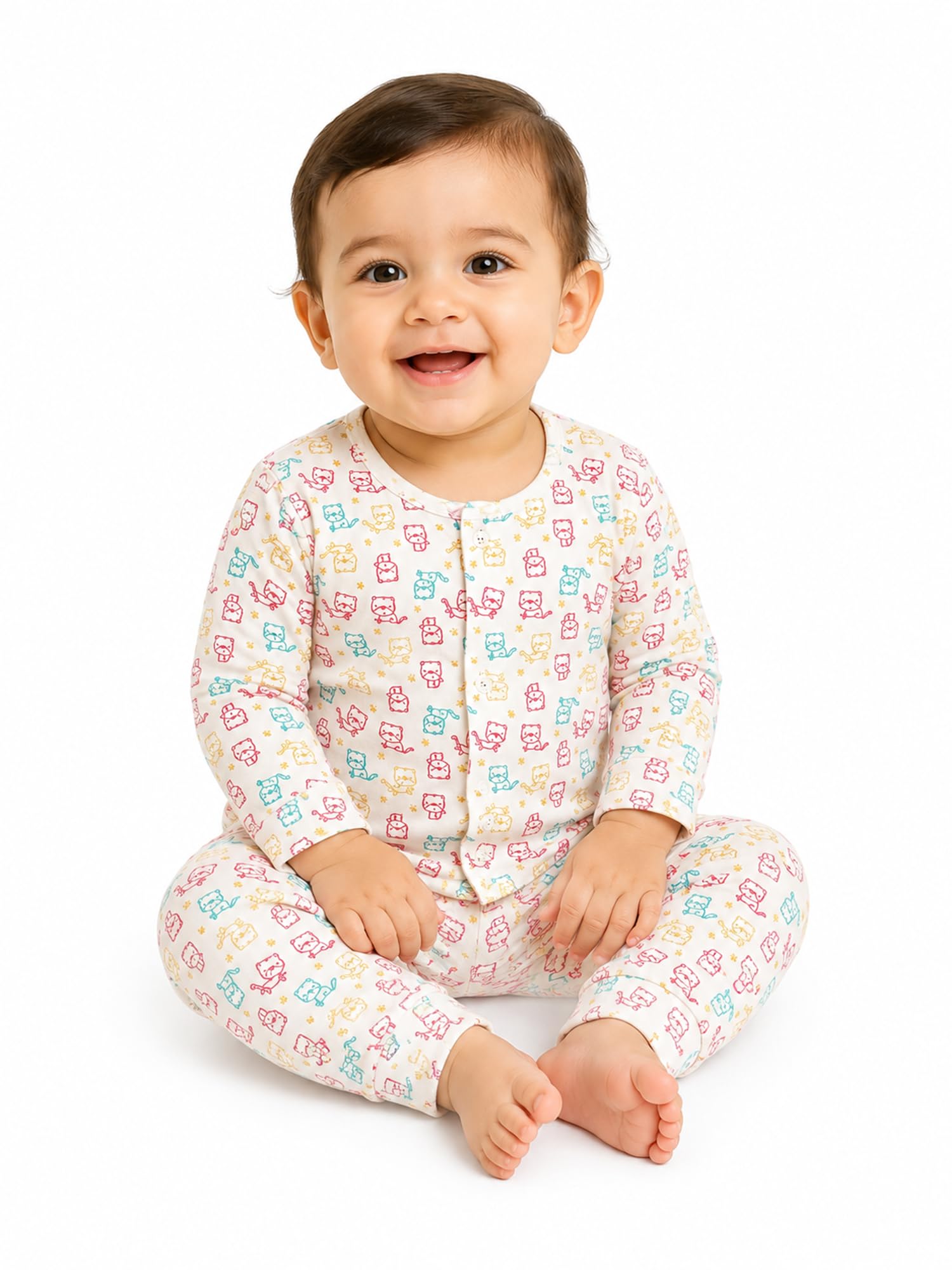 bodycare Unisex Sets Front Open Full Sleeves Color & Print May Vary-picture-10
