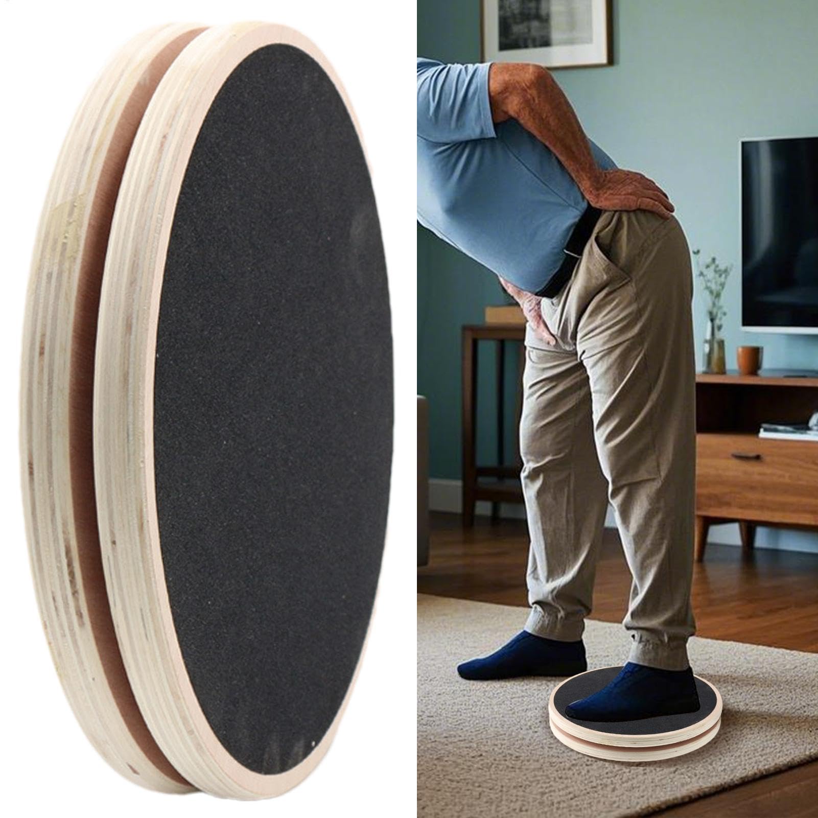 Attrezzo per scolpire la vita – Disco in legno AB | Attrezzatura per esercizi fisici, body trainer, attrezzi da fitness rotanti, scultura Twist per finiture braccia