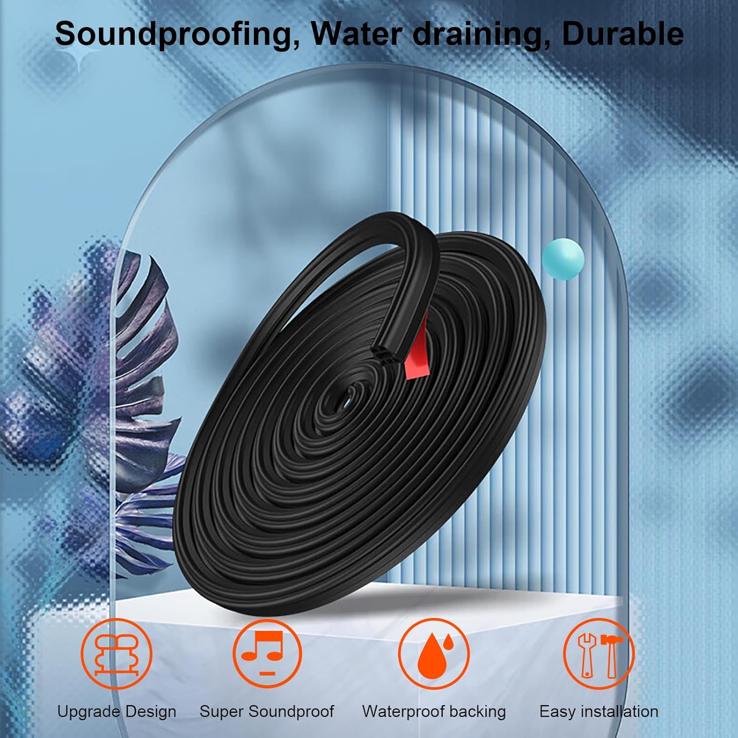 Car Door Seal Strip for Pickup Truck Car Weather Stripping Universal Self Adhesive Large Auto Door Soundproofing Weatherstrip for Pickup Truck SUV RV Boat 85.3Ft