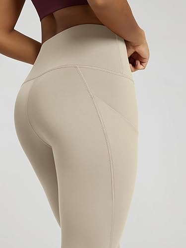 Miniatura 248 de ODODOS - Leggings tipo capri de mujer, no se traslucen y modelan el abdomen, con cintura alta y bolsillos; para hacer yoga, atletismo, ejercicio