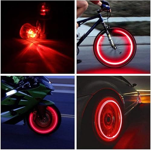 Miniatura 3 de Luces LED para neumáticos de automóvil, paquete de 4 unidades, tapones para válvulas de camión, bicicleta, carrito de golf, luz de rueda de