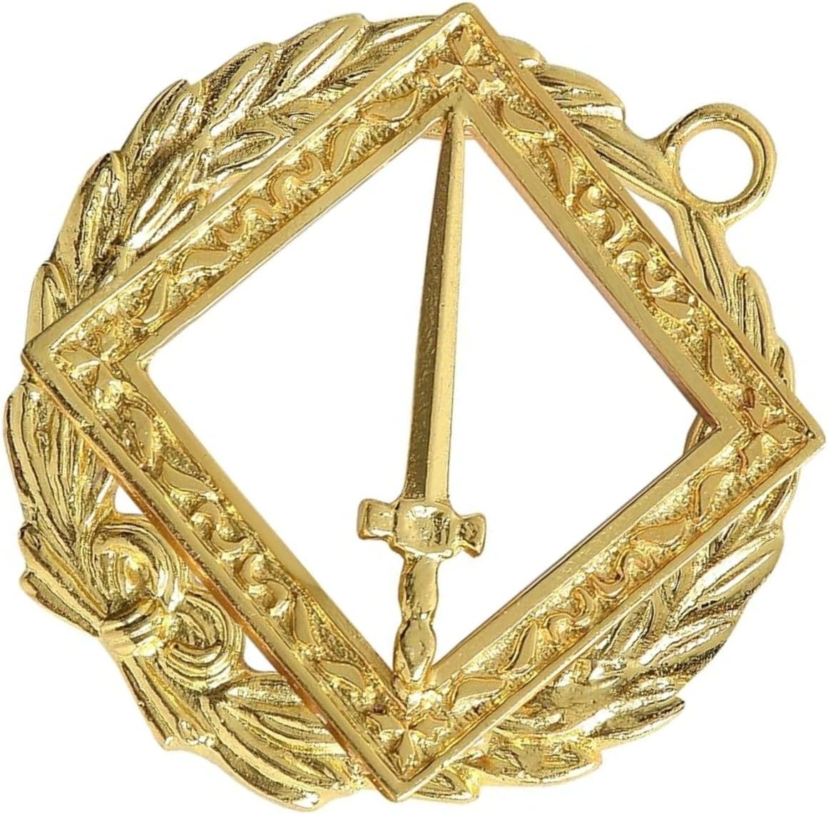 BRICKS MASONS Grand Sentinel Knights Templar Commandery Officer Collar Jewel - Gold Plated
