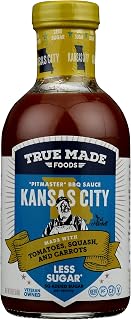 True Made Foods BBQ Sauce with Real Vegetables, Keto, Paleo Friendly, Gluten Free & Non-GMO, 18 Oz (Pack of 6)