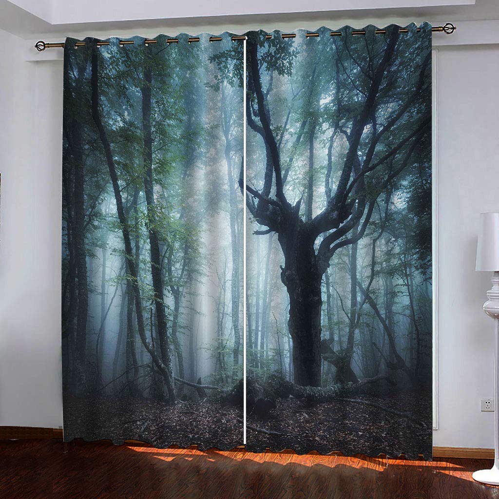 Rideau opaque et thermique 140x260 rideaux et draperies forêt pour fenêtre