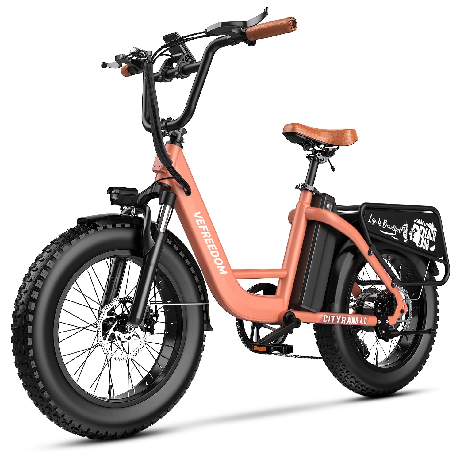 VEFREEDOM 1500W Electric Bike for Adults, 960Wh 20x4' Fat Tire Commuter Ebike