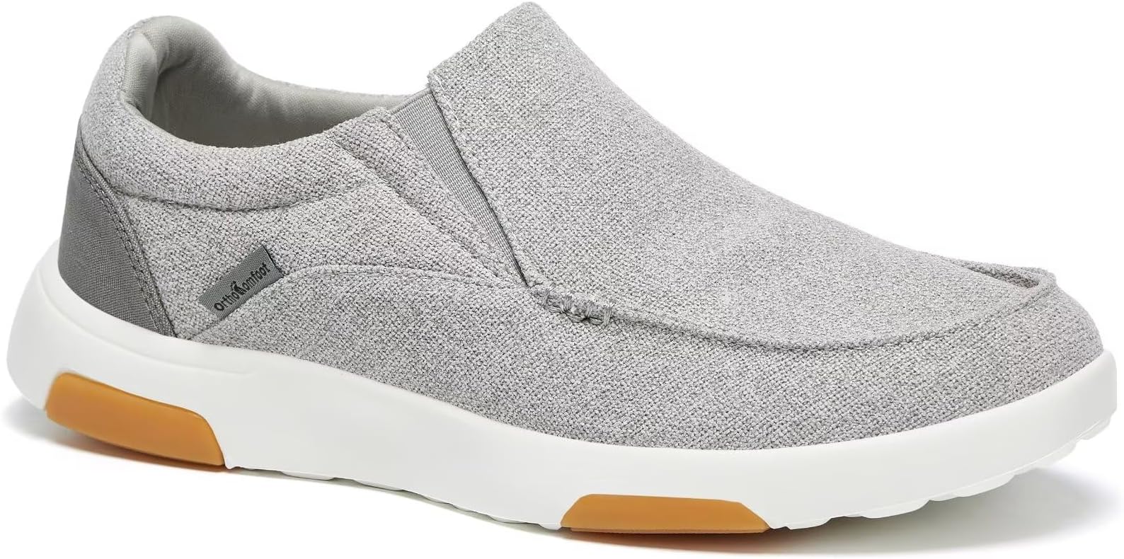 OrthoComfoot Men's Orthopedic Comfortable Slip-On Shoes with Arch Support, Orthotic Loafers for Plantar Fasciitis, Canvas Leisure Vintage Flat Walking Shoes for Foot and Heel Pain Relief