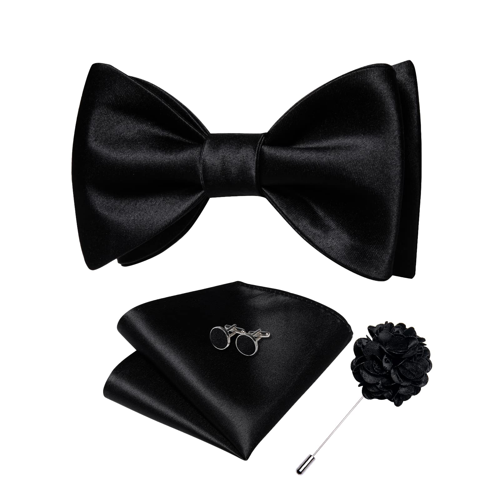 DiBanGu Solid Color Bow Tie Set