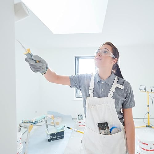 Miniatura 6 de ATERET Gafas de seguridad, policarbonato resistente a los arañazos ANSI Z87.1 lente resistente a los impactos