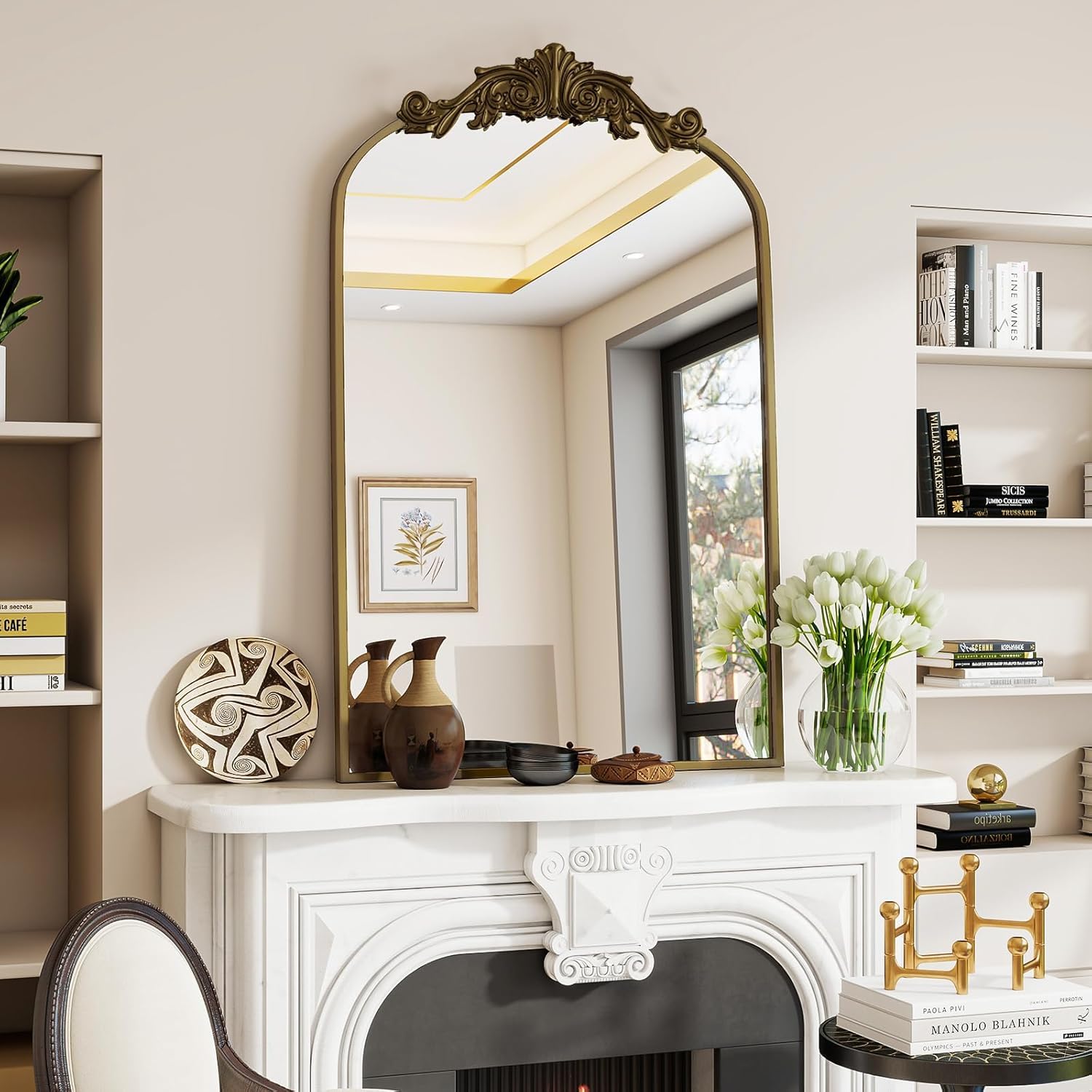 Amazon.com: Dewfig Antique Arched Wall Mirror, 22