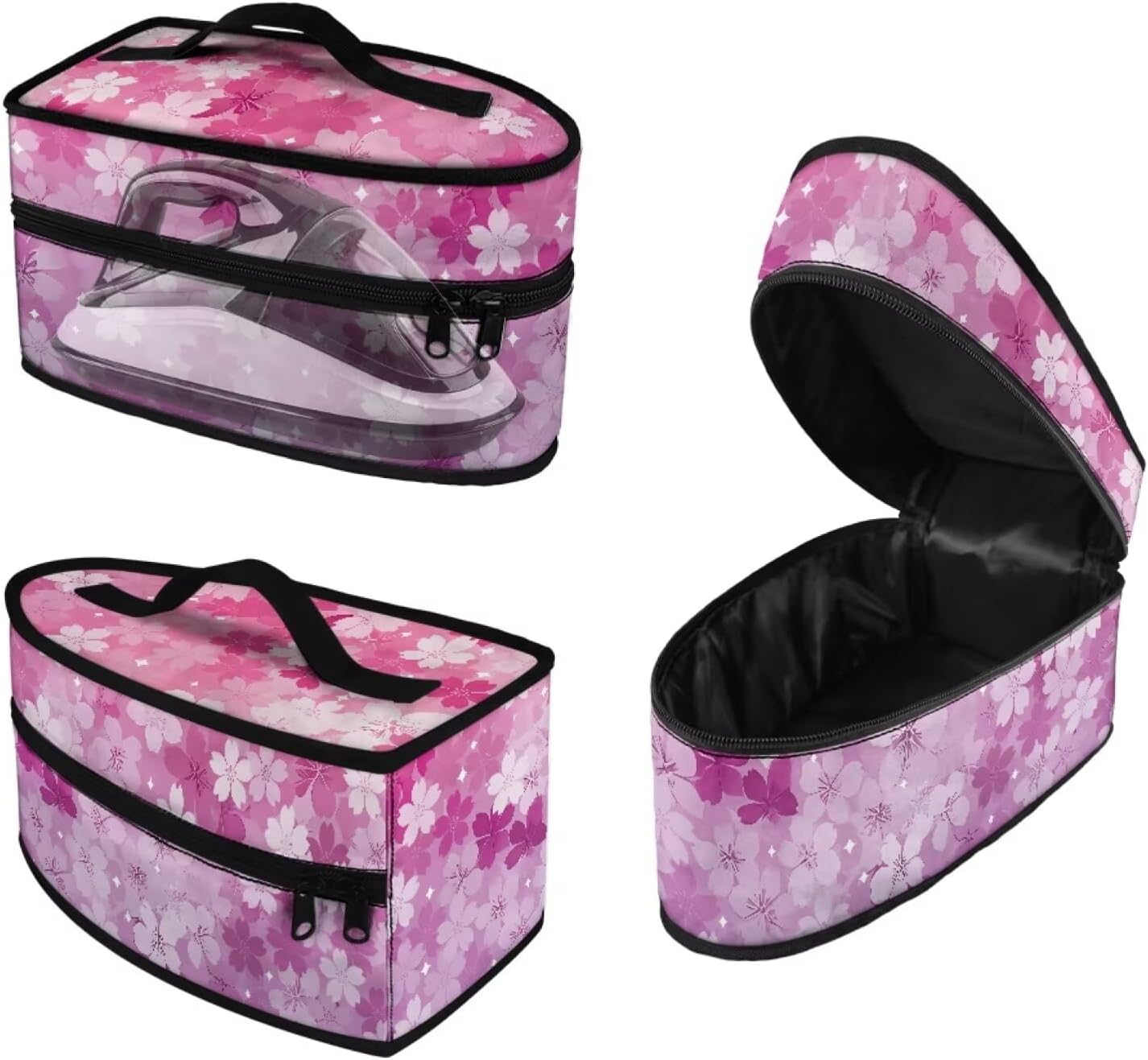 Colorful Hippie Daisy Flower Print sIron Case Portable Travel Iron Organizer Lightweight Steamer Holder Bag Waterproof & Dustproof Steamer Holder, Case Only