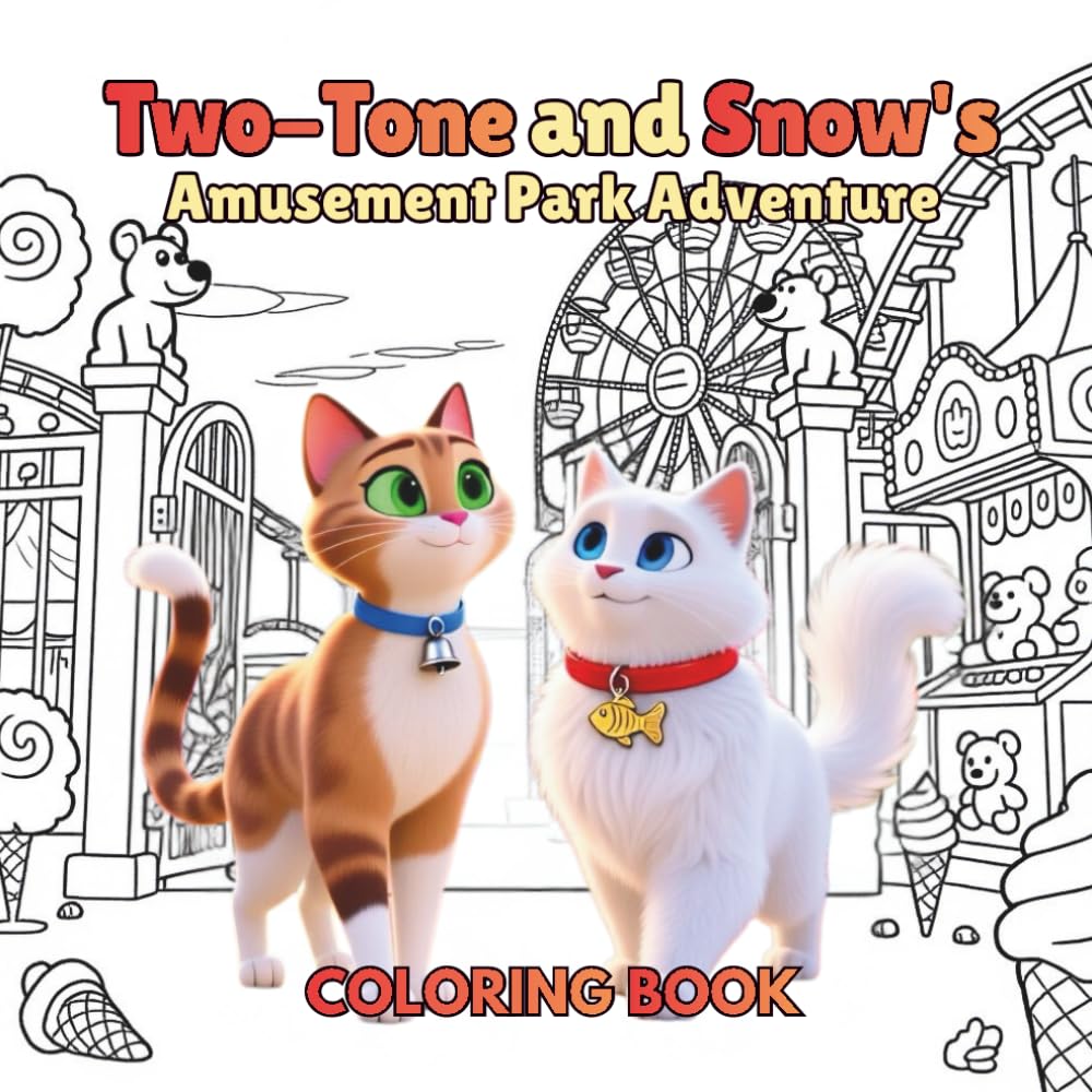 Two-Tone and Snow's Amusement Park Adventure: Coloring Book