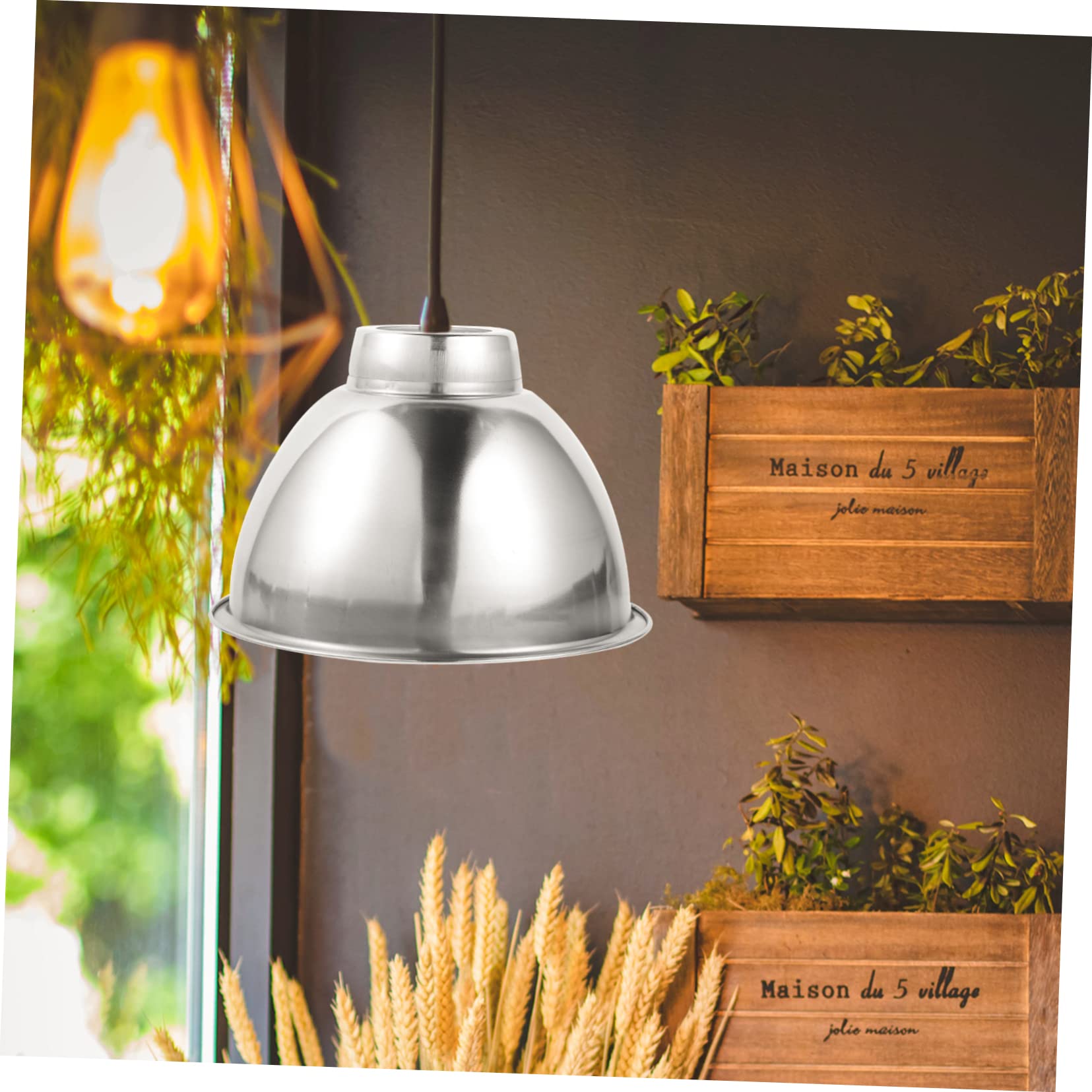 Paralume In Metallo A Gabbia Kisangel - Copertura Lampada Piccola, Design Traforato, Nero
