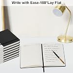 ZCZN 8 Pack Lined Journal Notebook, 5.5"x8.3", 192 Pages A5 Hardcover Notebooks for School, Work, Travel&Journaling(Black)