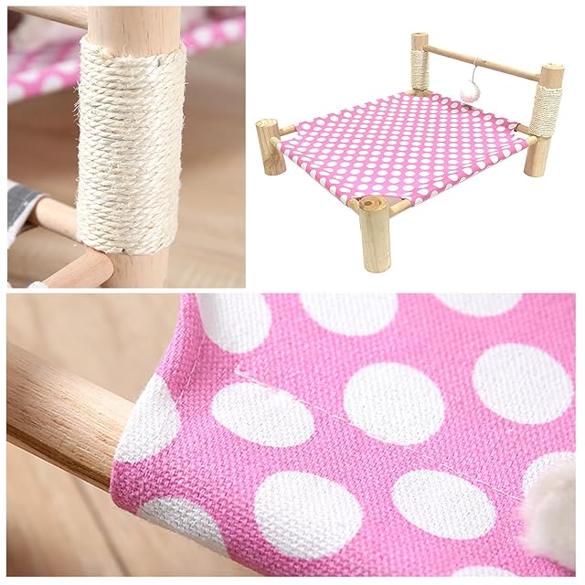 Foto 7 de 8 de jojobasec Cama de repuesto para gatos de tela para hamaca elevada para perros, cama para gatitos pequeños