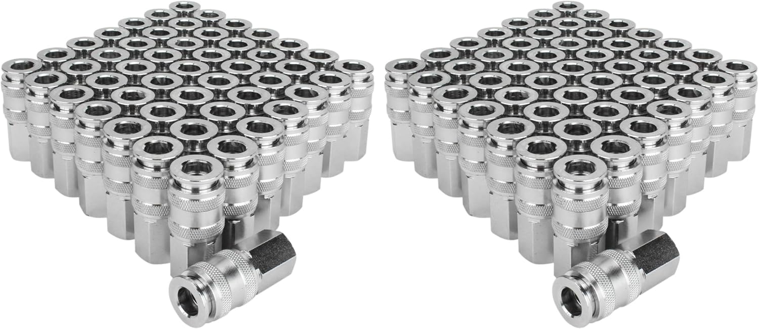 Milton 5 In ONE Universal Quick-Connect Coupler, 1/4 FNPT - Box of 100