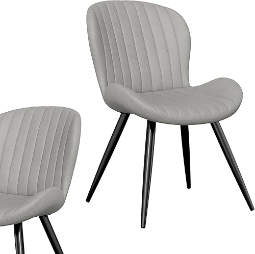 Miniatura 6 de Nalupatio Juego de 4 sillas de comedor, modernas sillas de comedor con respaldo cómodo, sillas de cocina tapizadas gruesas, 19 pulgadas de altura