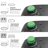 Vista 2 de Skull & Co. Skin, CQC and FPS Thumb Grip Set Joystick Cap Analog Stick Cap for Nintendo Switch Pro Controller & PS5 PS4 SlimPro Controller- Black