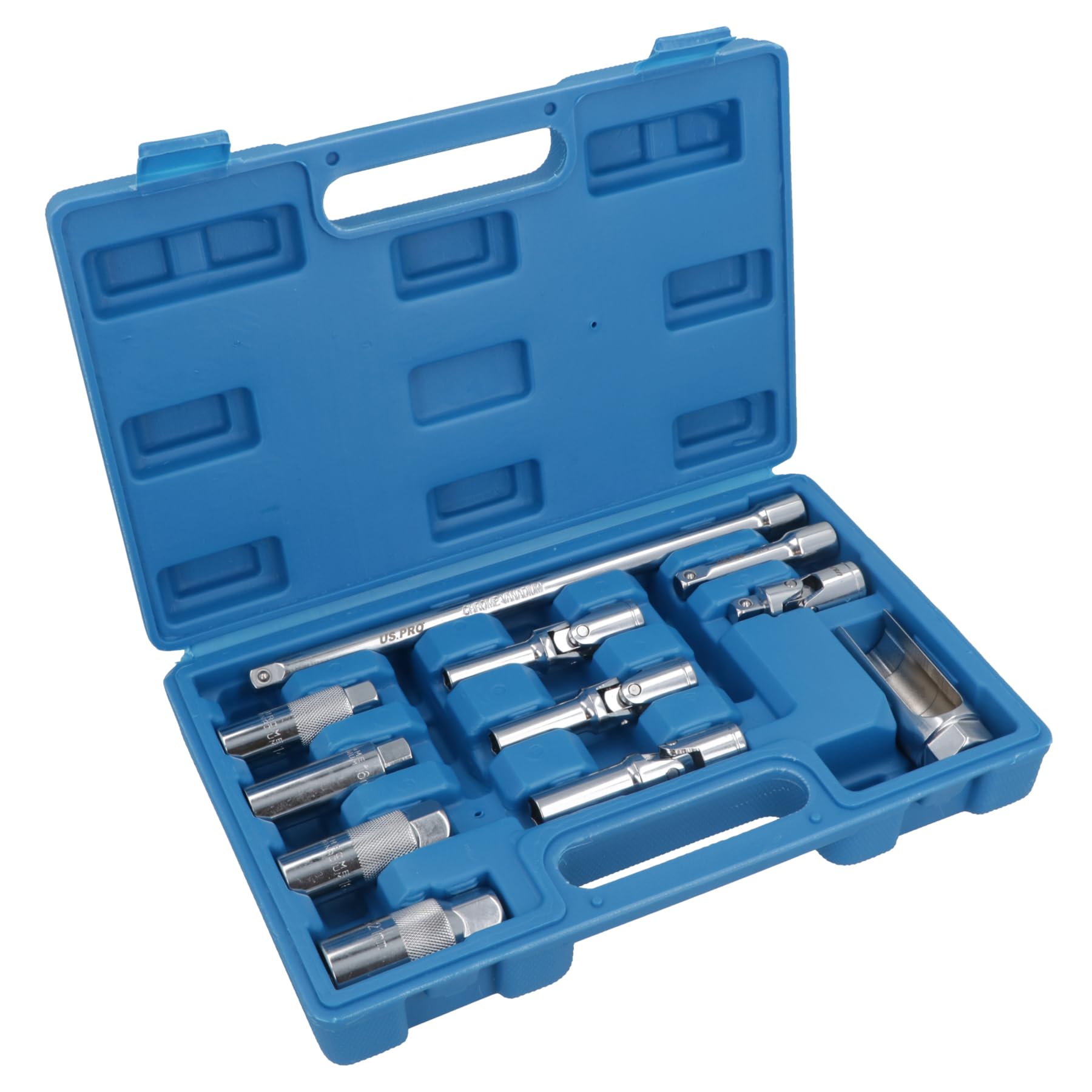 AB Tools-US Pro 3/8" zestaw świec zapłonowych i czujników świecących świec żarowych 11 szt.