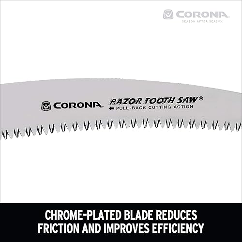 Miniatura 5 de Corona Tools - Sierra de podar RazorTOOTH de 14 pulgadas, sierra para árbol diseñada para uso con una sola mano, sierra de mano de hoja curvada,
