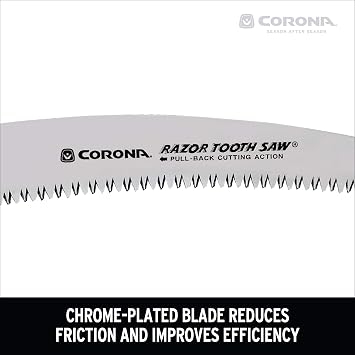 Corona Tools 14-Inch RazorTOOTH Pruning Saw | Tree Saw Designed for Single-Hand Use | Curved Blade Hand Saw | Cuts Branches Up to 8 in Diameter | RS 7395, Red/Black