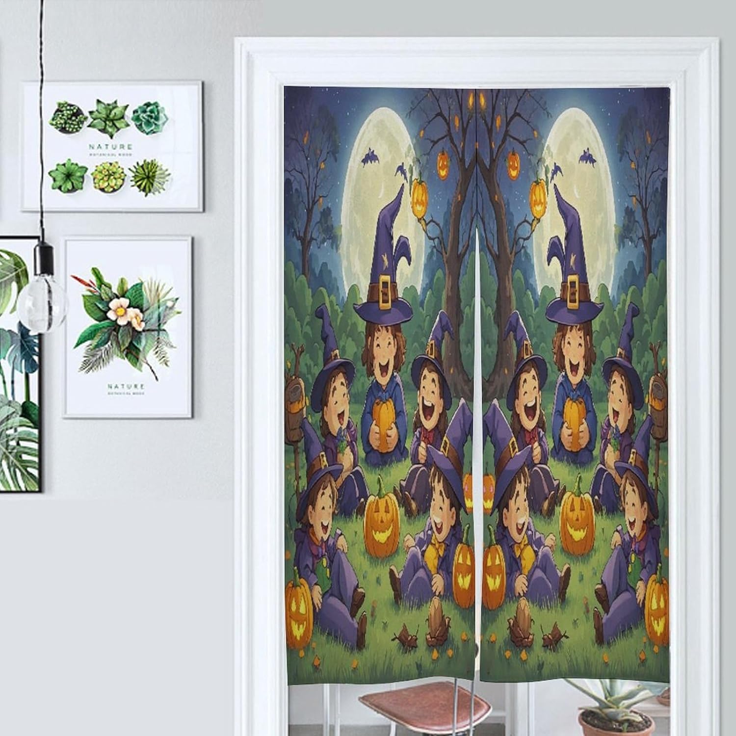 Wizard is on The Grassland. Door Curtain Printed Doorway Noren Japanese Style Doorway Room Divider Curtains for Privacy Partition Divider Kitchen Home Decorations Wall Hanging