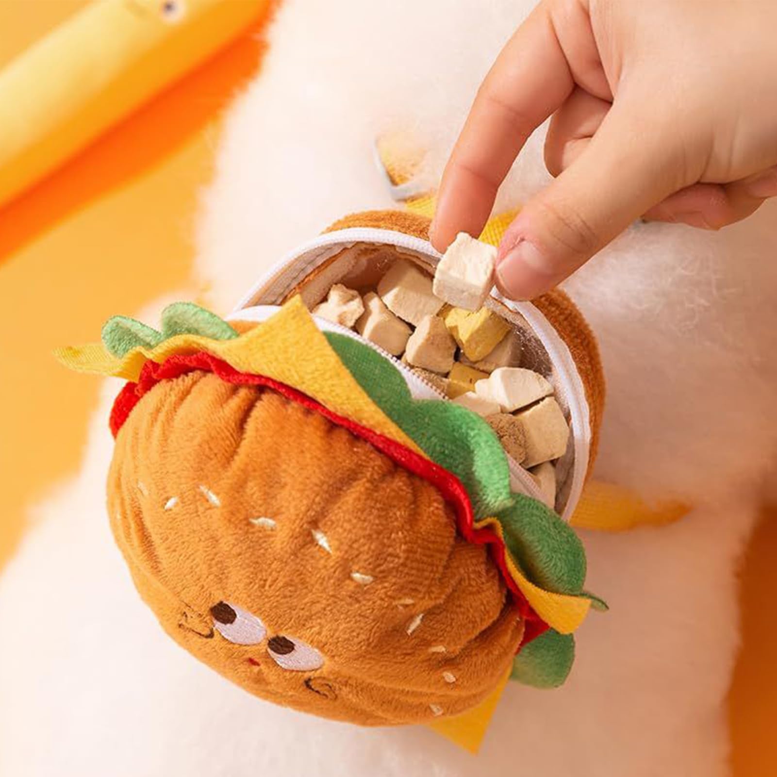 Arnés Con Mochila Para Perro,Chaleco Estilo Pack De Diseño Hamburguesa | Arnés De Paseo Para Perro Diseño Hamburguesa,Para Gatos Y Cachorros Seguridad Entrenamiento Viaje Senderismo Camping Sor