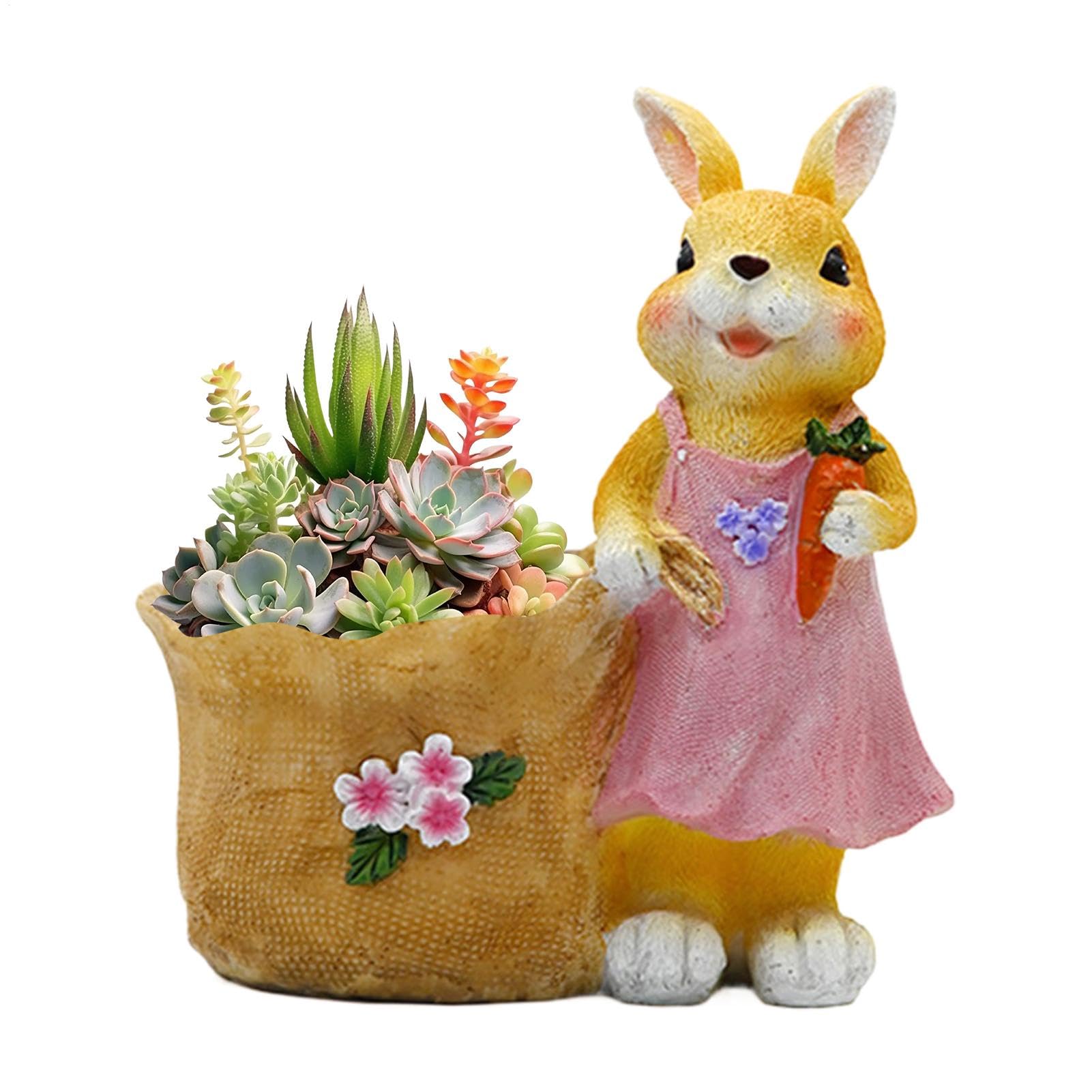 Pot de lapin décoratif de Pâques 20 cm, le cadeau de jardin parfait