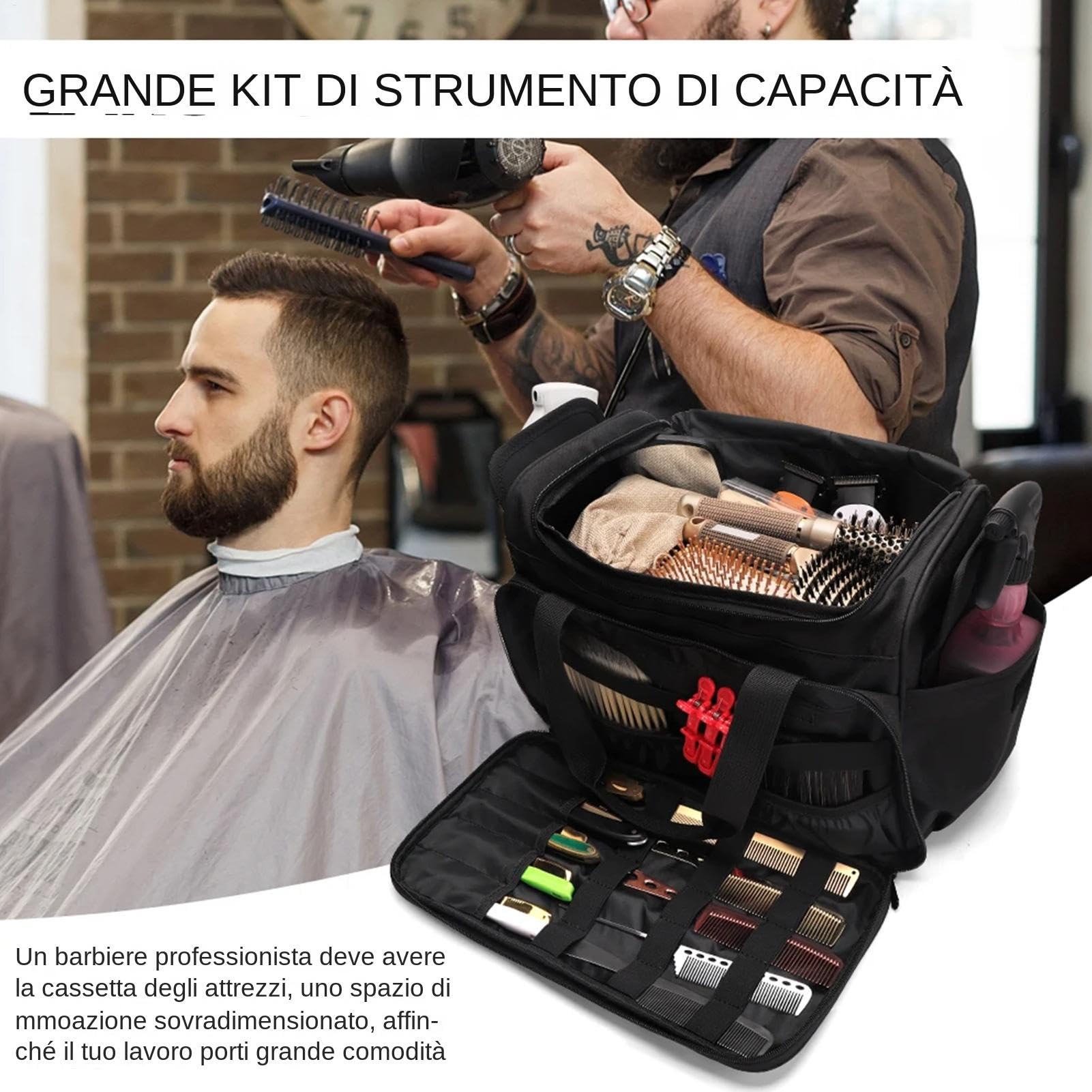 Friseur-Aufbewahrungstasche – Handtasche für Salon, Organizer-Tasche für