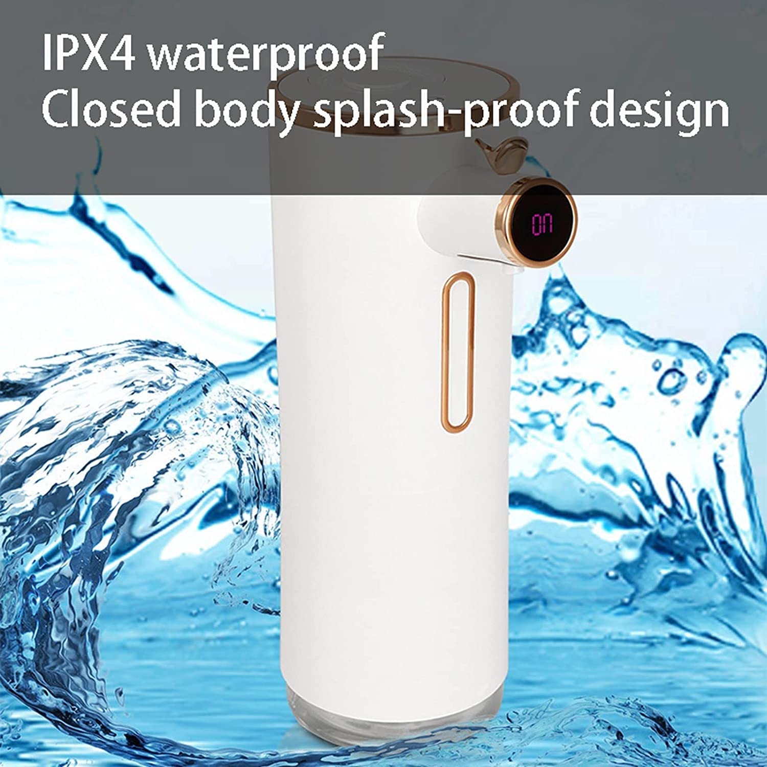 Dispensador de jabón, dispensador de jabón con sensor automático inteligente, dispensador de jabón sin contacto equipado con interruptores ajustables de base impermeable con sensor de movimiento infra