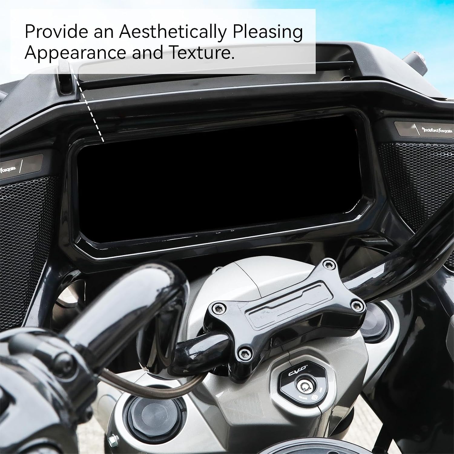 Stereo Accent Dashboard Inner Fairing Trim for Road Glide 24-25, Glossy Black Speedometer Gauge Bezel Trim Cover for Harley CVO Road Glide ST Road Glide 2023-2025 Accessories