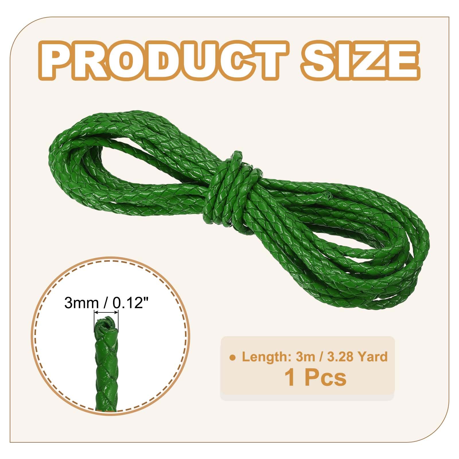 PATIKIL Round Braided Leather Cord - Image 2