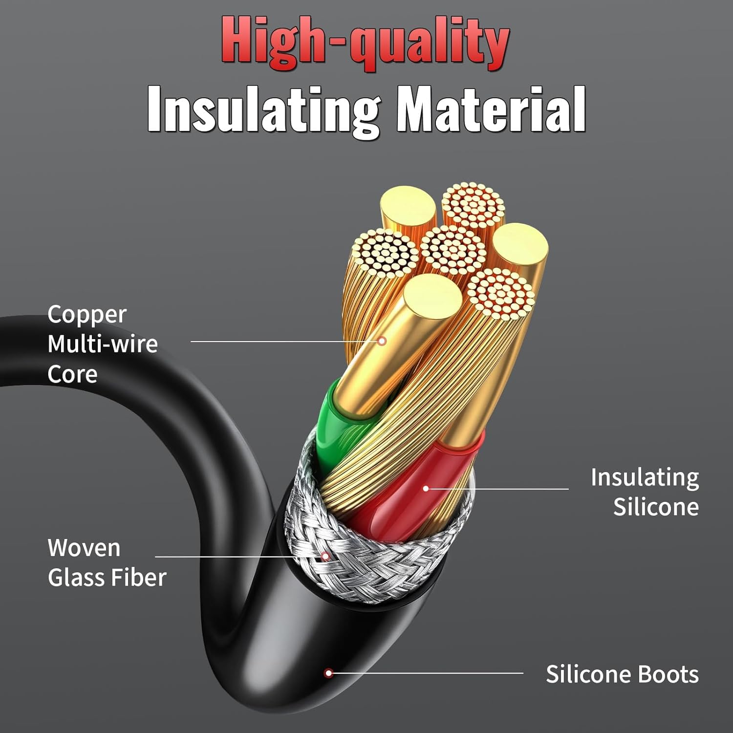 16Pcs Spark Plug Wire Set Compatible with Mercedes Benz C43 AMG W202 1998-2000, CLK430 CLK55 CLS55 SLK55 SL500 SL55 ML430 ML55 AMG G500 G55 E430 E500 E55 AMG, Ignition Spark Plug Wires Set 198959293