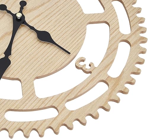 Miniatura 2 de Fydun Wall Clock Wooden Retro Silent Battery Powered Clock Living Room Bedroom Home Clock 1# Wide Range of Uses (1#)