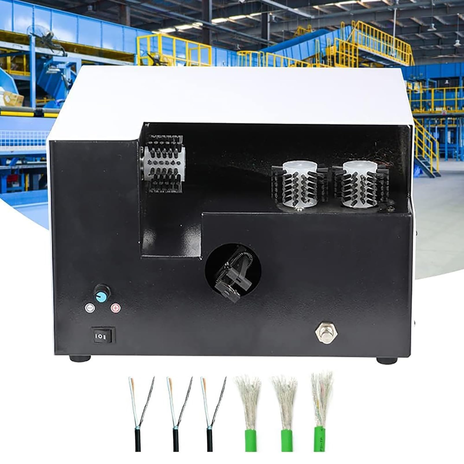 Macchina Automatica per Torcere Fili, Strumento Multifunzione Regolabile Automaticamente per Separare E Torcere Fili da 60 Mm, Spazzolatrice E Torcitrice per Treccia Schermante a Tre Spazzole