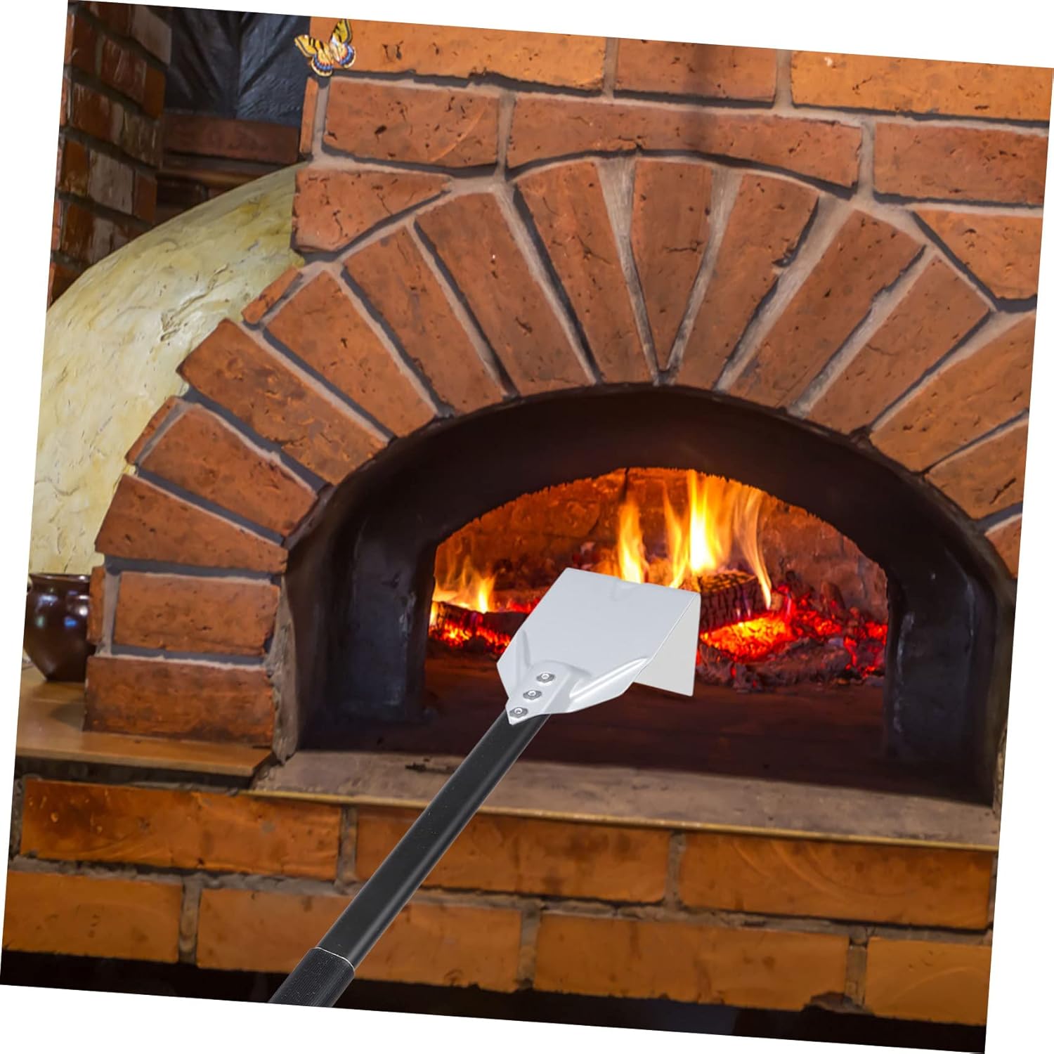 POPETPOP Handle Ash Rake and Fireplace Scraper Tool for Cleaning of Grills and Ovens High Efficiency Cleaning Supplies for Home and BBQ