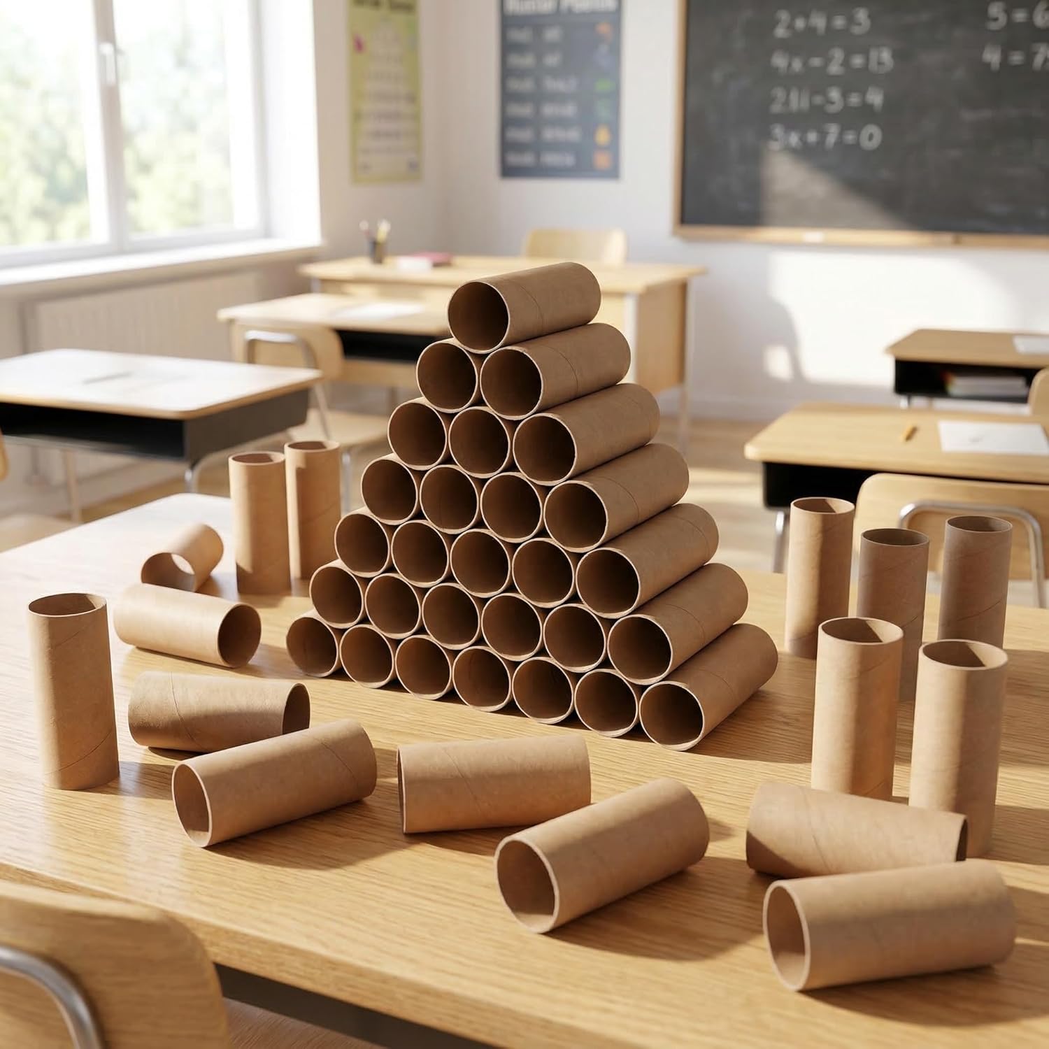 Tosnail 40 Pieces 2" x 4" Cardboard Tubes Craft Rolls Empty Toilet Paper Rolls