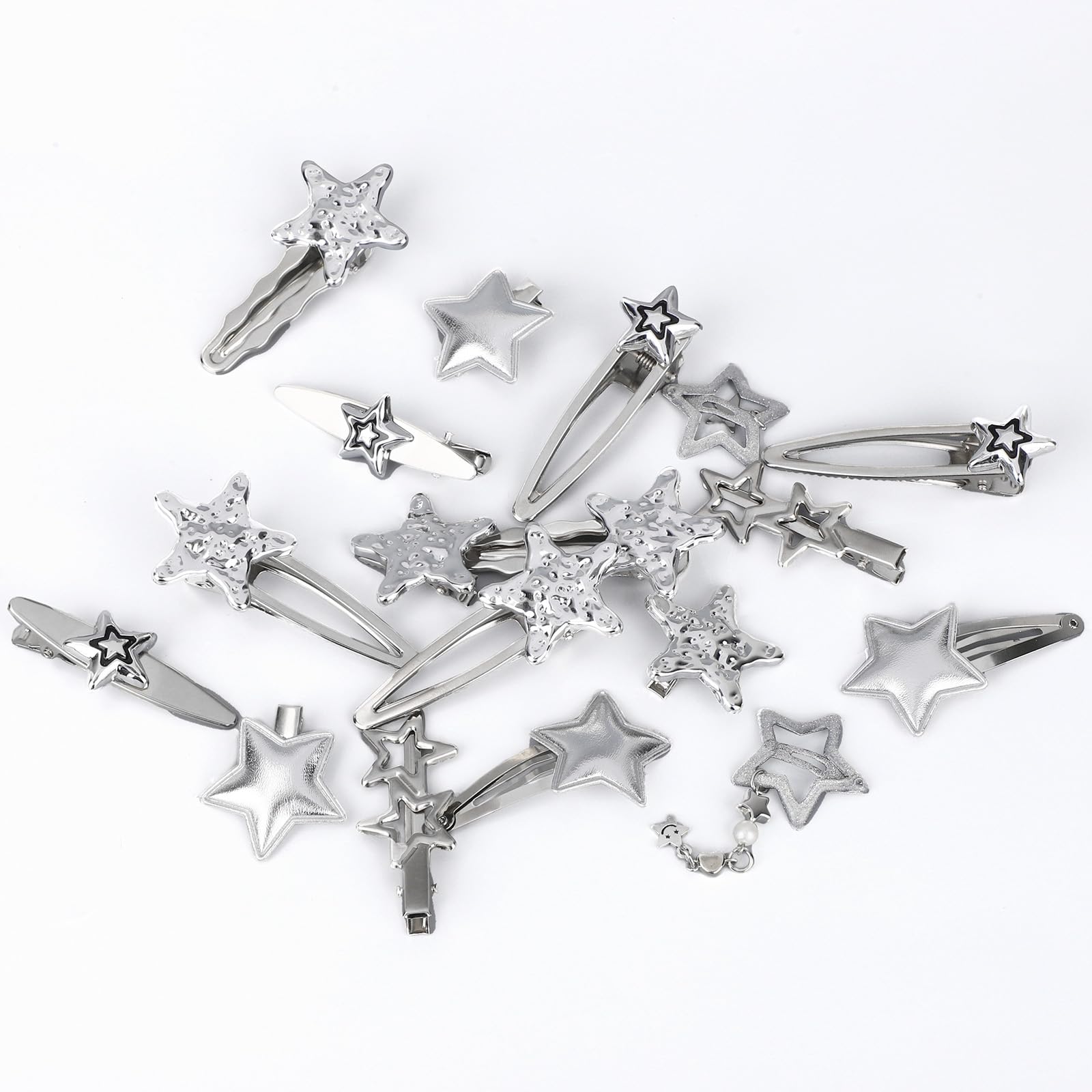lasuroa 18pcs Y2K Star Hair Clips