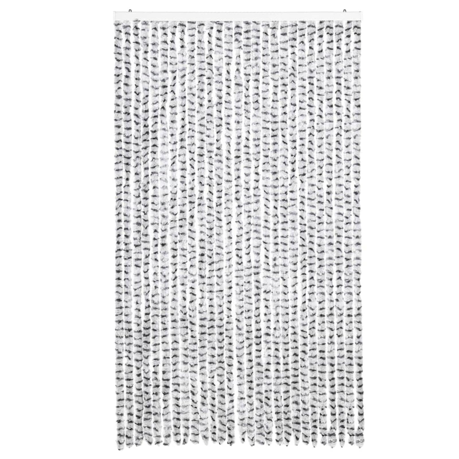 LAPOOH Tenda Antimosche Grigio Chiaro e Grigio Scuro in Ciniglia,Tenda Antimosche per Finestre e Porte Leggera Resistente all'Acqua Silenziosa Zanzariera Antiisetti-4004890