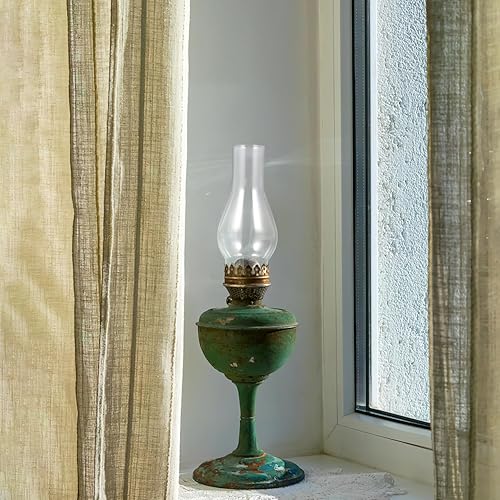 Miniatura 7 de Baluue Lámpara de aceite para chimenea, cristal transparente, retro, queroseno, huracán, pantalla de repuesto para queroseno, chimenea y lámparas de