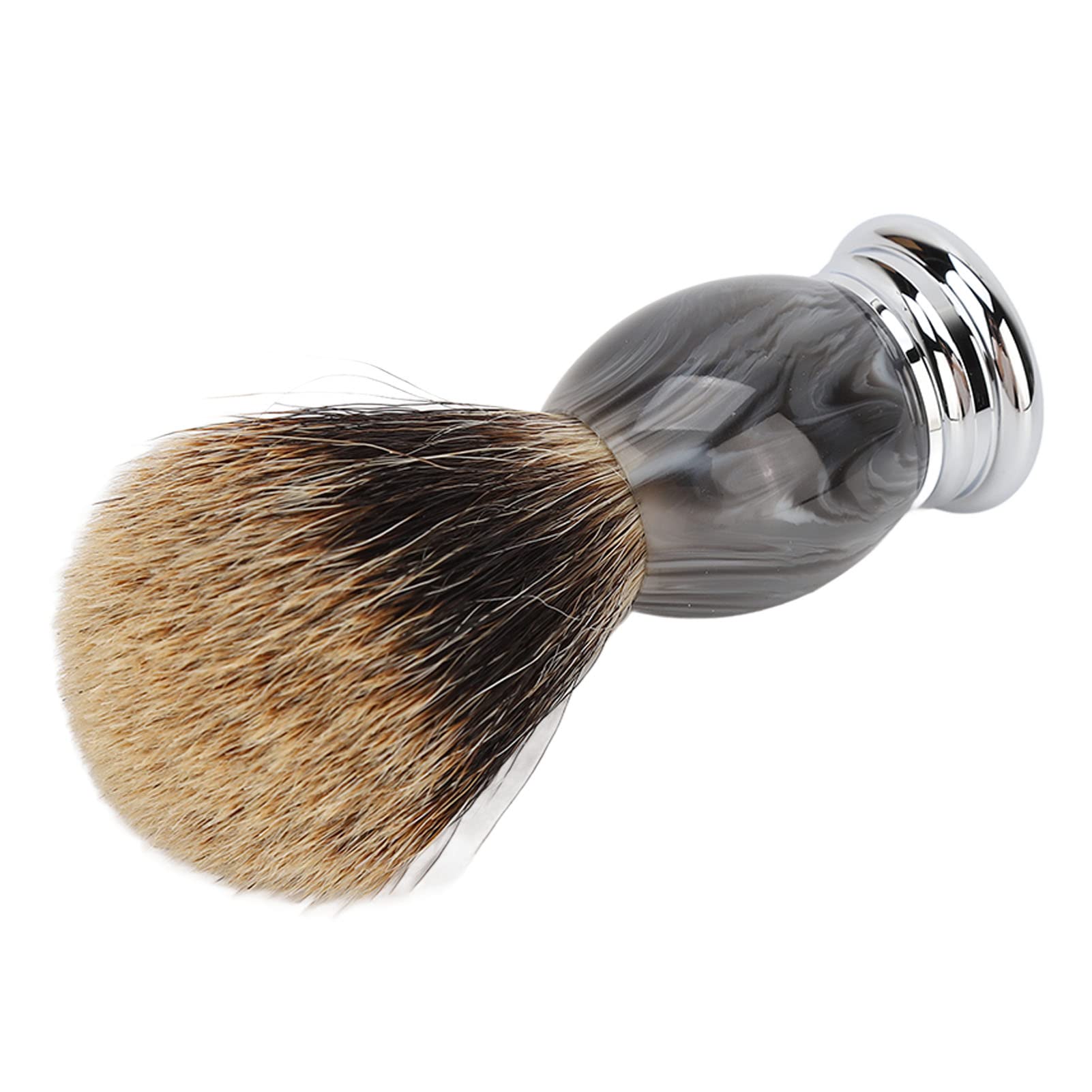 Pennello barba sintetico per uomo Strumento per la cura della barba con manico in lega di alluminio premium per uso domestico in salone viaggio