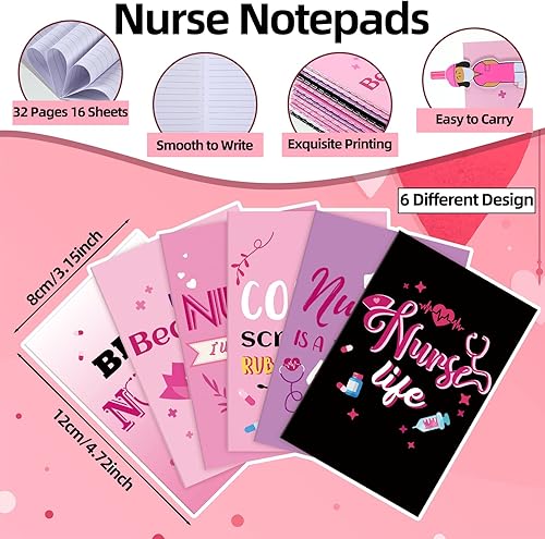 Miniatura 3 de Teling Juego de 48 piezas de regalo de Navidad para enfermeras, regalos de agradecimiento para enfermeras, 12 bolsas de cosméticos de maquillaje, 12