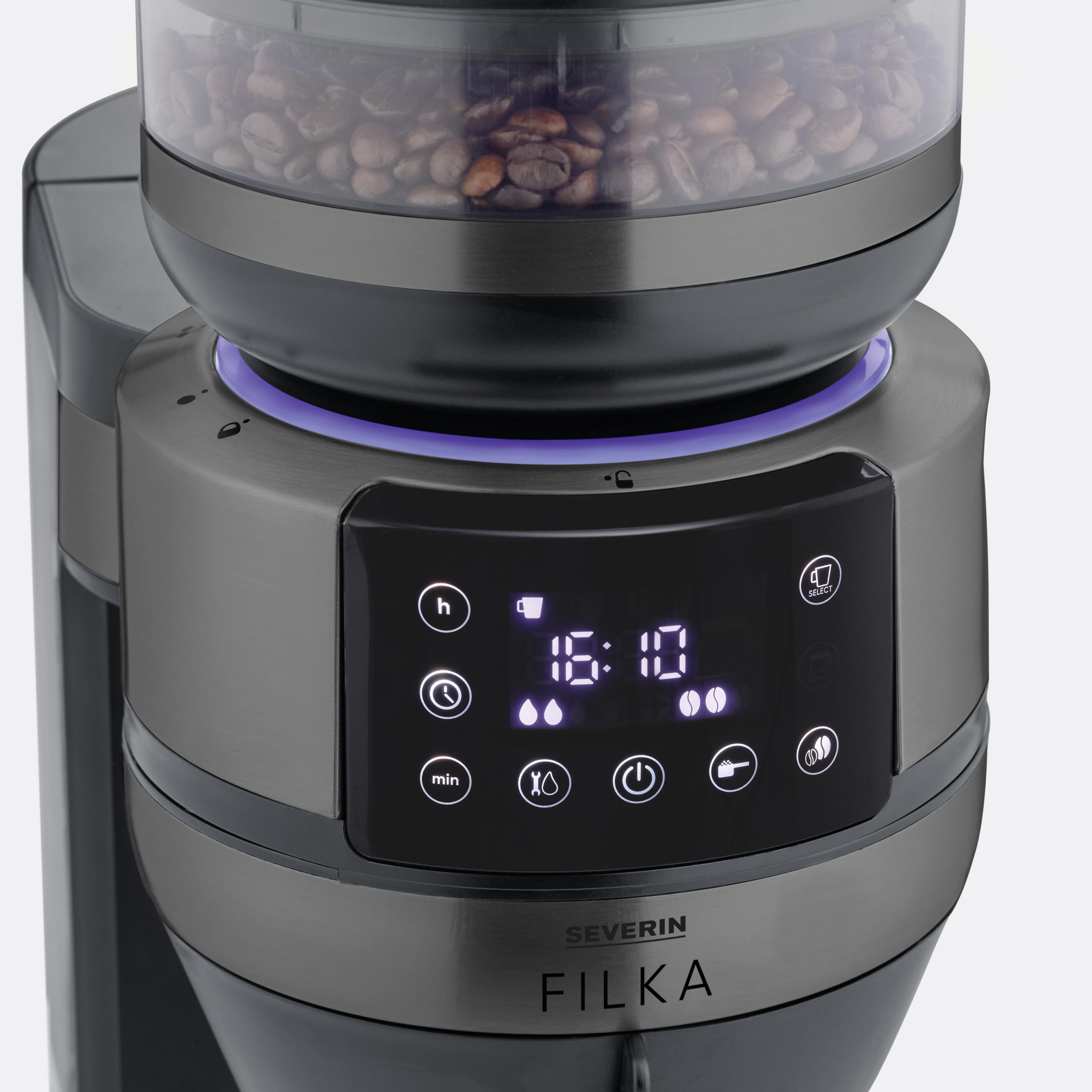 Severin FILKA Dark Inox w pełni automatyczny ekspres do kawy z filtrem